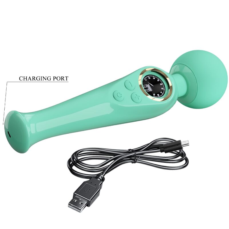 SKYLER VIBRADOR WAND VERDE RECARGABLE USB
