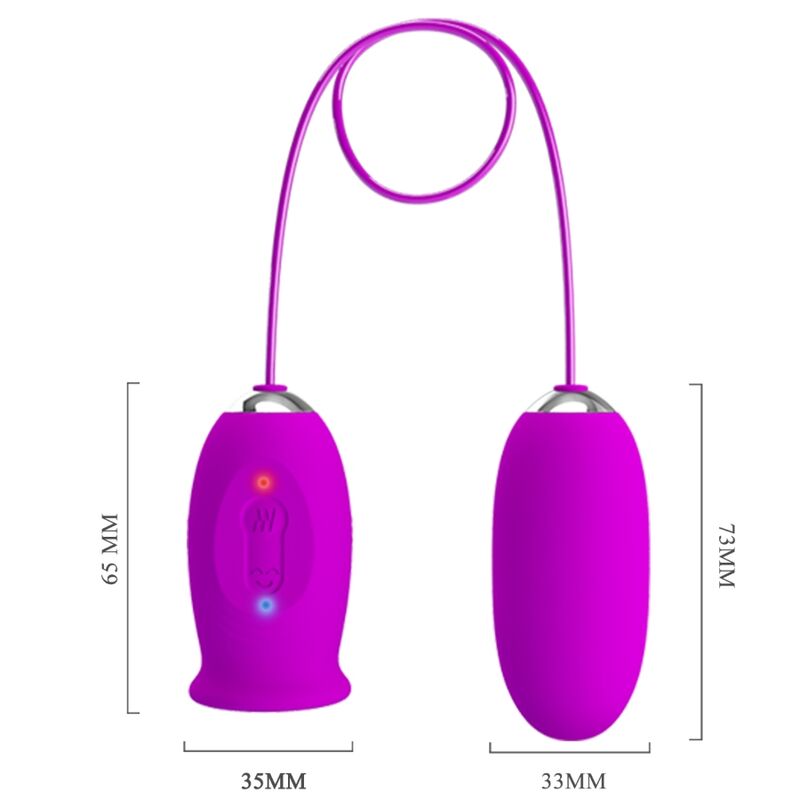 HUEVO VIBRADOR PRETTY LOVE - DAISY DUAL RECARGABLE MORADO CON LENGUA