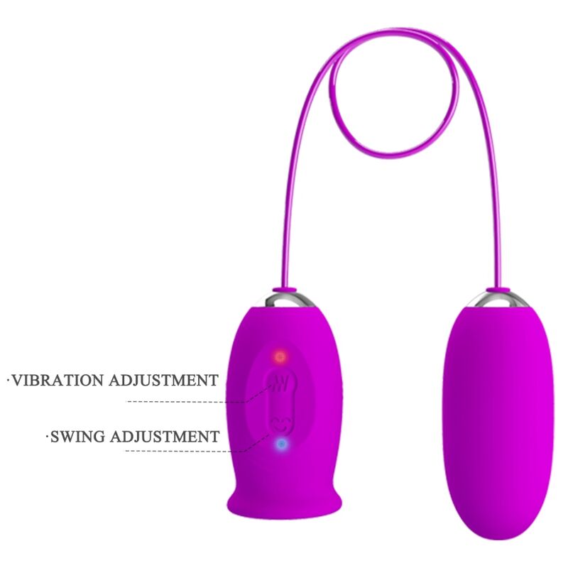 HUEVO VIBRADOR PRETTY LOVE - DAISY DUAL RECARGABLE MORADO CON LENGUA
