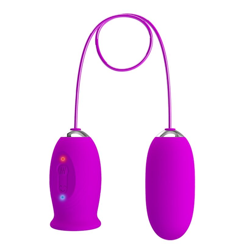 HUEVO VIBRADOR PRETTY LOVE - DAISY DUAL RECARGABLE MORADO CON LENGUA
