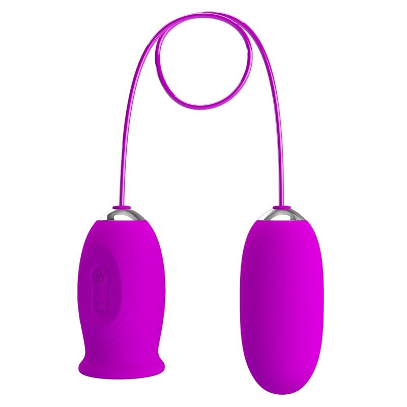 HUEVO VIBRADOR PRETTY LOVE - DAISY DUAL RECARGABLE MORADO CON LENGUA