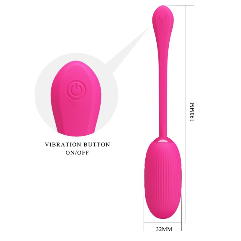 HUEVO VIBRADOR PRETTY LOVE - DOREEN RECARGABLE MAGENTA CONTROL REMOTO Y CHOQUES ELÉCTRICOS