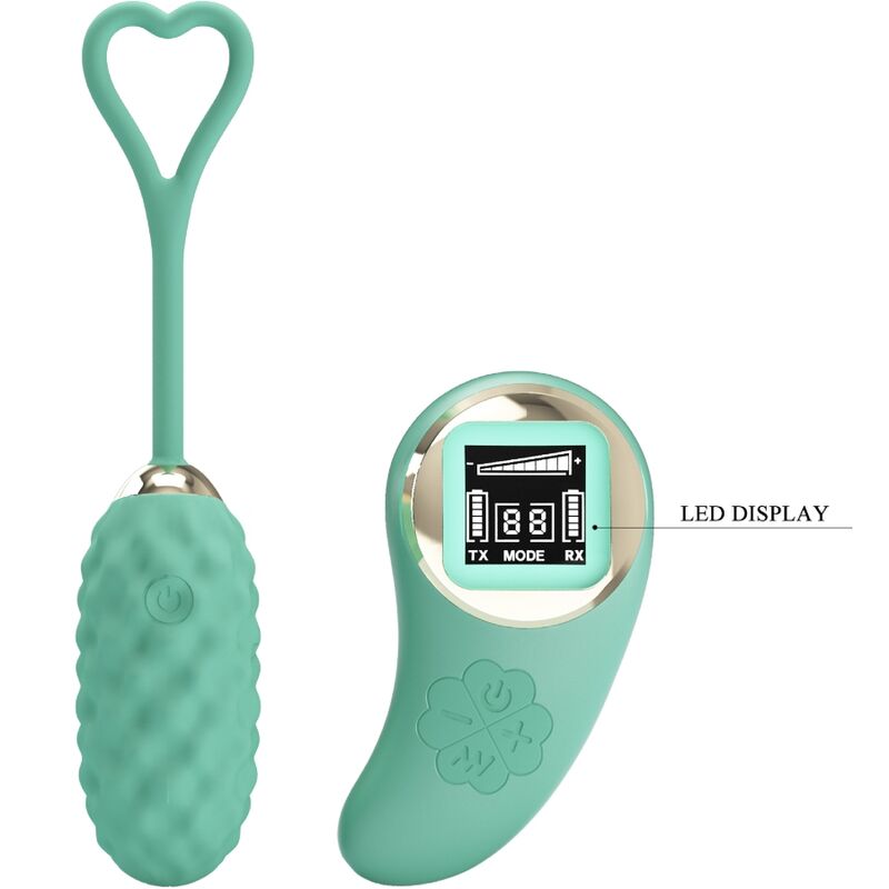 VIVIAN HUEVO VIBRADOR CON CONTROL REMOTO VERDE RECARGABLE USB