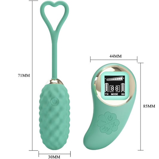 VIVIAN HUEVO VIBRADOR CON CONTROL REMOTO VERDE RECARGABLE USB