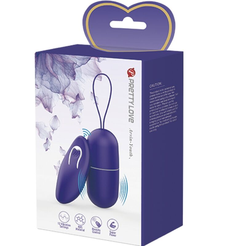 HUEVO VIBRADOR PRETTY LOVE - ARVIN YOUTH CONTROL REMOTO VIOLETA