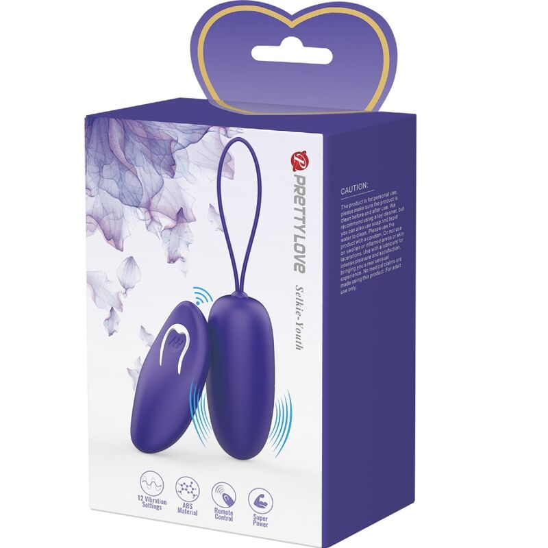 HUEVO VIBRADOR PRETTY LOVE - SELKIE YOUTH CONTROL REMOTO VIOLETA