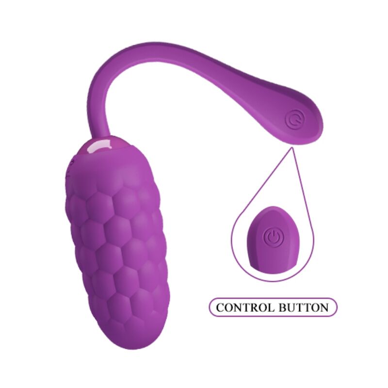 HUEVO VIBRADOR PRETTY LOVE - MARINA RECARGABLE CON TEXTURA MORADO