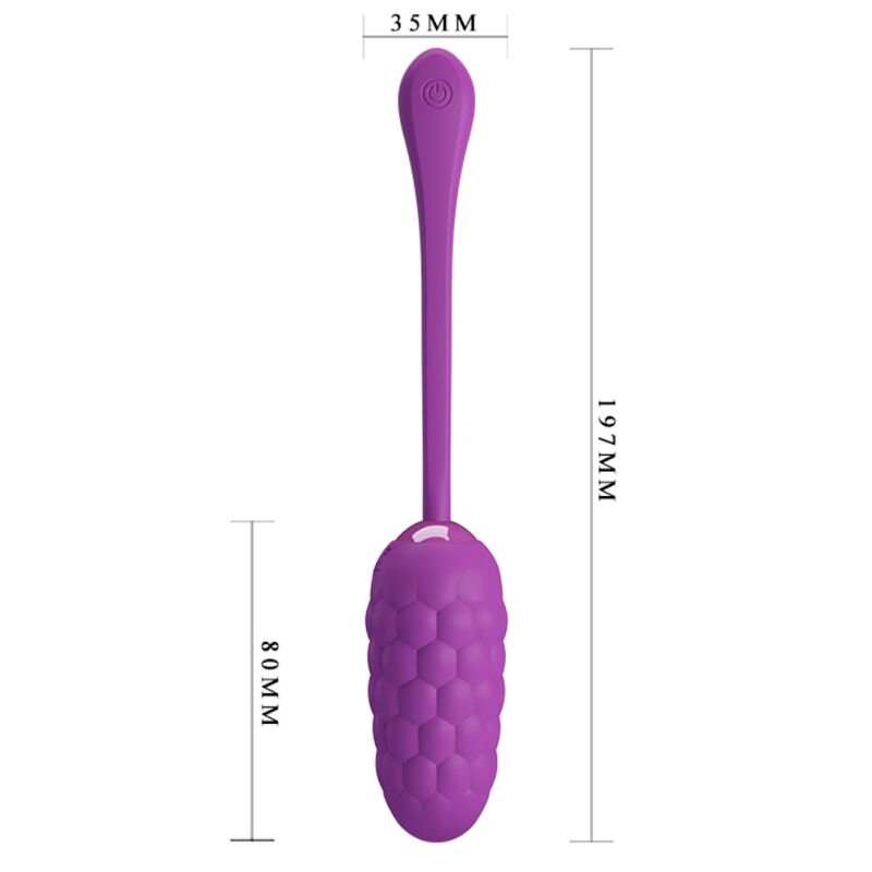 HUEVO VIBRADOR PRETTY LOVE - MARINA RECARGABLE CON TEXTURA MORADO