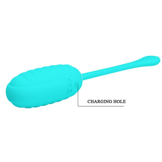 KIRK HUEVO VIBRADOR RECARGABLE USB VERDE CLARO SIN CONTROL REMOTO