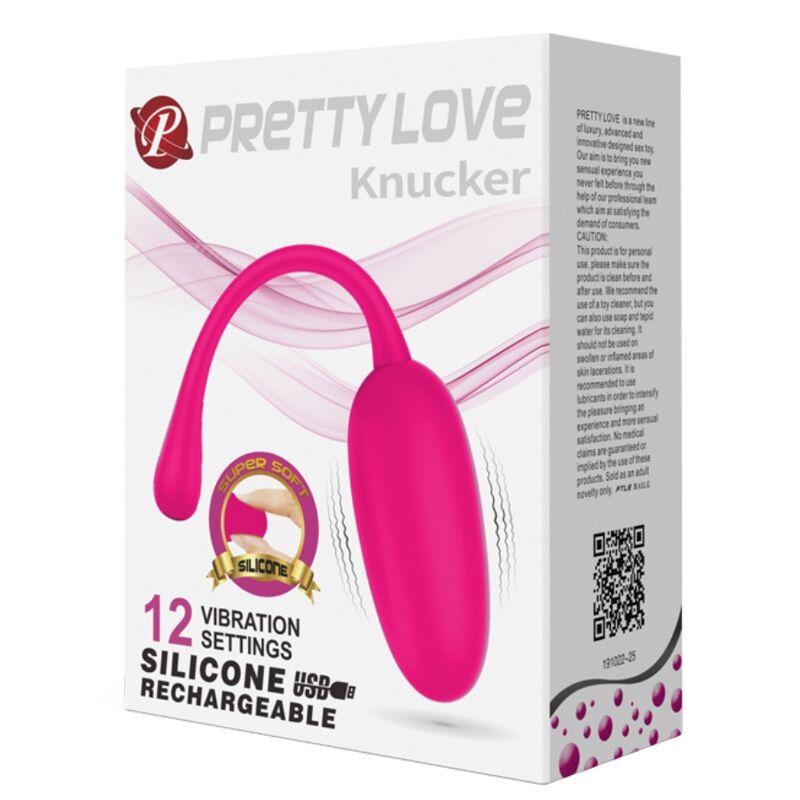 HUEVO VIBRADOR PRETTY LOVE - KNUCKER RECARGABLE ROSA