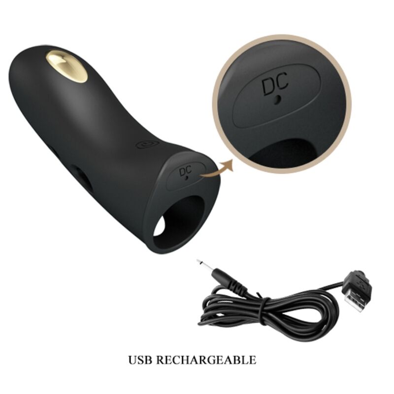 MARICO VIBRADOR PARA DEDO ELECTRO-ESTUMILADOR NEGRO