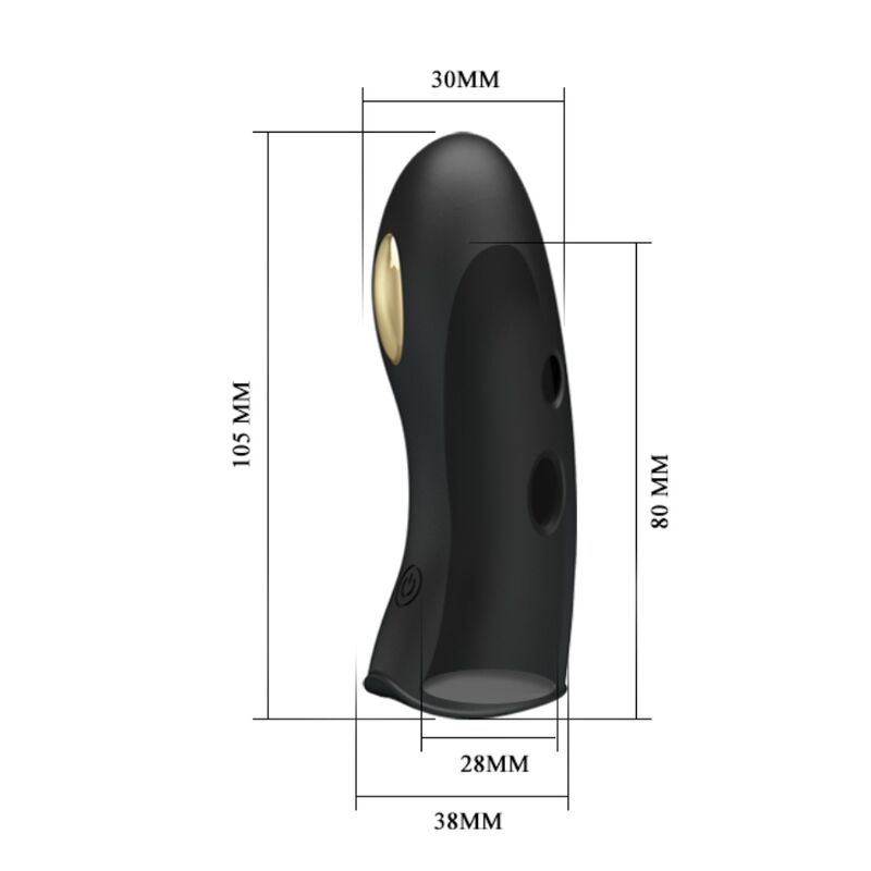 MARICO VIBRADOR PARA DEDO ELECTRO-ESTUMILADOR NEGRO
