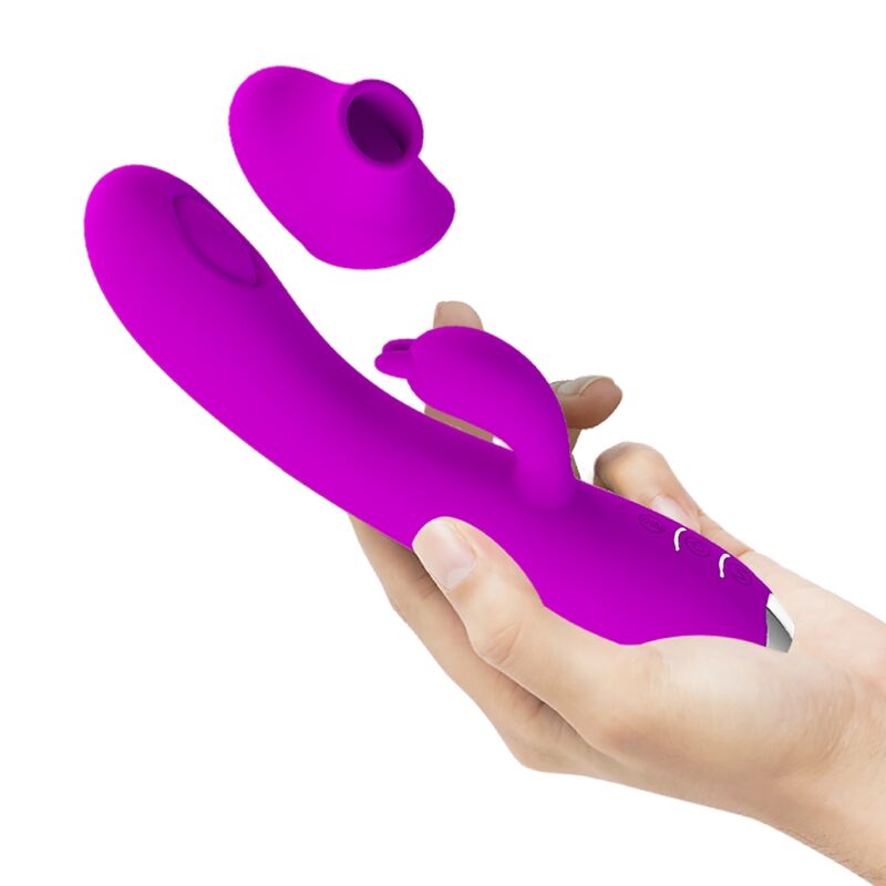 REGINA VIBRADOR RABBIT -SUCCIONADOR RECARGABLE USB MORADO
