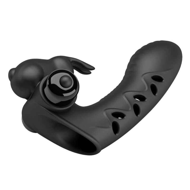 VANCE VIBRADOR PARA DEDO CONEJO NEGRO