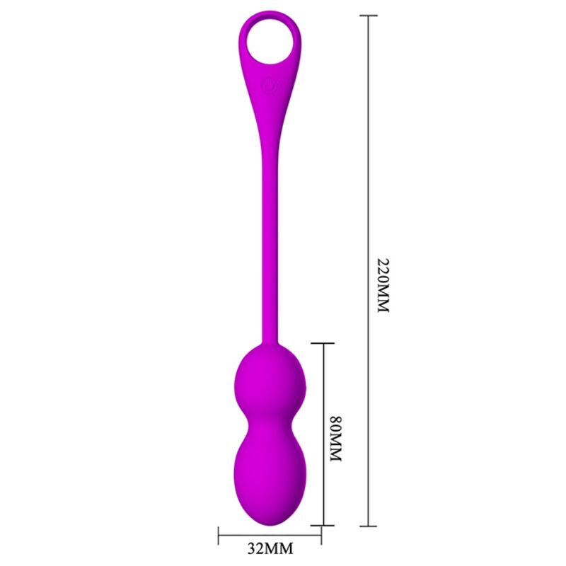 BOLAS VIBRADORAS 50 GRAMOS PRETTY LOVE - ELVIRA RECARGABLE MORADO