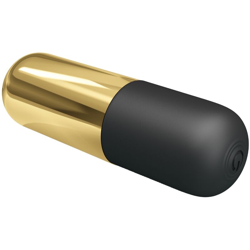 MINI MASSAGER BALA VIBRADORA RECARGABLE USB DORADO Y NEGRO