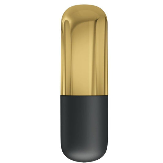 MINI MASSAGER BALA VIBRADORA RECARGABLE USB DORADO Y NEGRO
