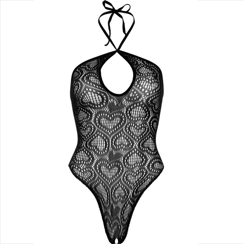 BODY LEG AVENUE - CUELLO HALTER SIN COTURAS NEGRO