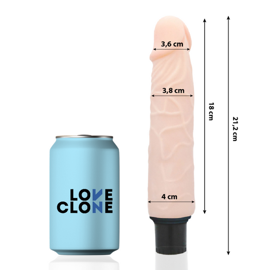 VIBRADOR REALISTICO LOVECLONE - FINN SELF LUBRICATION 21.2 CM -O- 3.8 CM