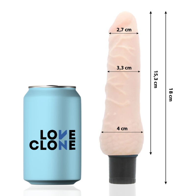 LOVECLONE - SVEN VIBRADOR REALISTICO SELF LUBRICATION 18.5 CM -O- 3.3 CM