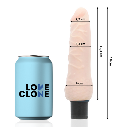VIBRADOR REALISTICO LOVECLONE - SVEN SELF LUBRICATION 18.5 CM -O- 3.3 CM
