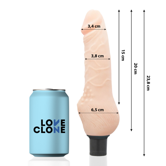 VIBRADOR REALISTICO LOVECLONE - DAVEN SELF LUBRICATION 23.8 CM -O- 3.8 CM