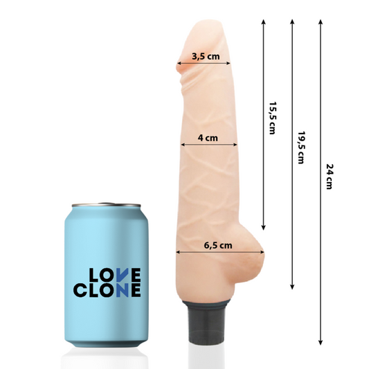 VIBRADOR REALISTICO LOVECLONE - HARALD SELF LUBRICATION 24 CM -O- 4 CM