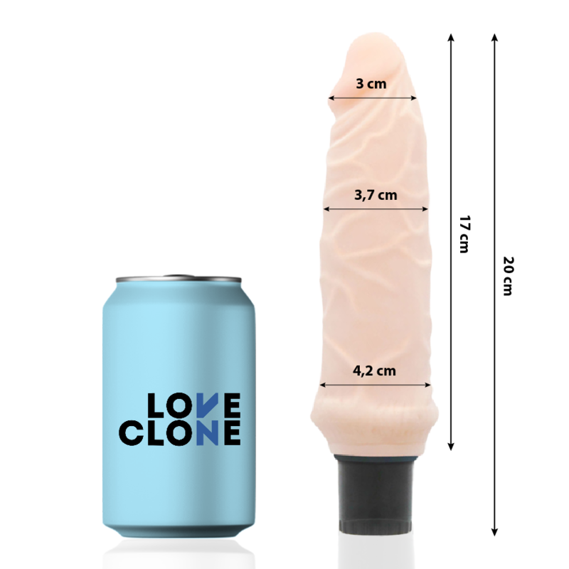 LOVECLONE - IVAR VIBRADOR REALISTICO SELF LUBRICATION 20 CM -O- 3.7 CM