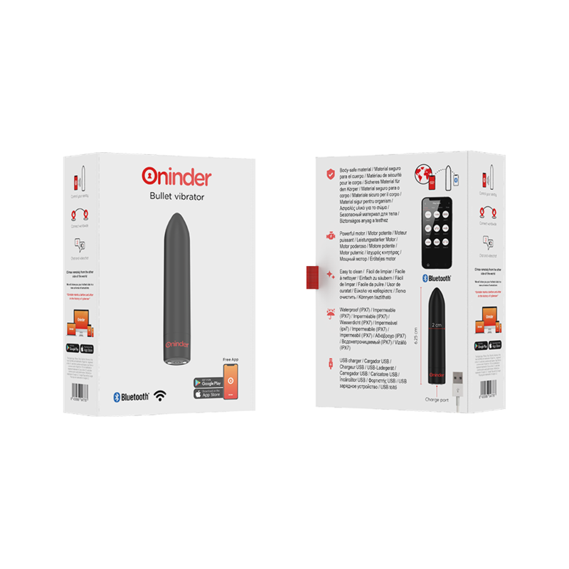 BERLIN BALA VIBRADORA NEGRO CON APP RECARGABLE USB