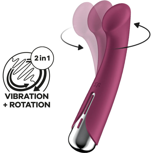 SPINNING G-SPORT 1 VIBRADOR ROTADOR ROJO RECARGABLE USB SATISFYER