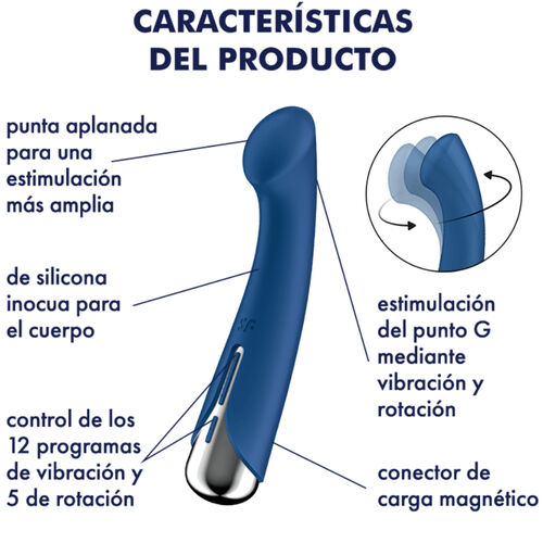 SPINNING G-SPORT 1 VIBRADOR ROTADOR ROJO RECARGABLE USB SATISFYER