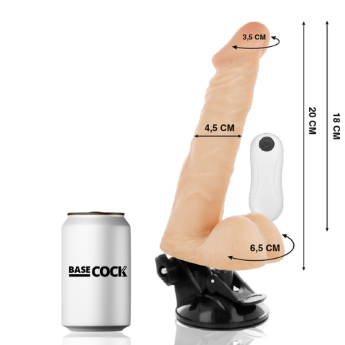 VIBRADOR REALISTICO 20 CM -O- 4.5 CM BASECOCK - VIBRADOR REALISTICO ARTICULABLE CONTROL REMOTO NATURAL