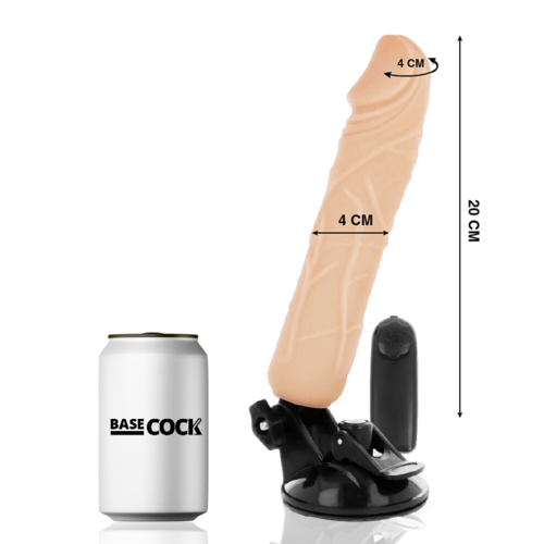 VIBRADOR REALISTICO 20 X 4 CM BASECOCK - CONTROL REMOTO NATURAL