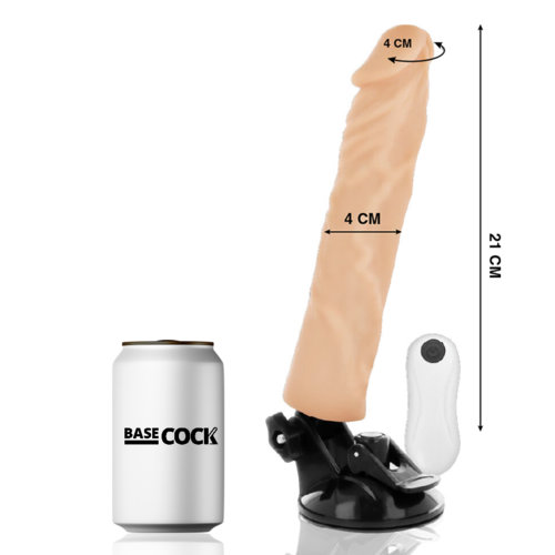 VIBRADOR REALISTICO 21 X 4 CM BASECOCK - CONTROL REMOTO NATURAL