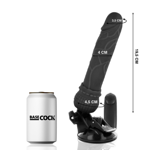 VIBRADOR REALISTICO 19.5 CM -O- 4 CM BASECOCK - CONTROL REMOTO NATURAL 19.5 CM -O- 4 CM
