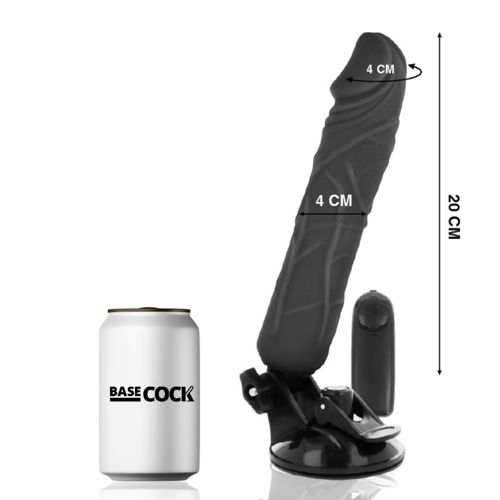 VIBRADOR REALISTICO 20 X 4 CM BASECOCK - CONTROL REMOTO NATURAL