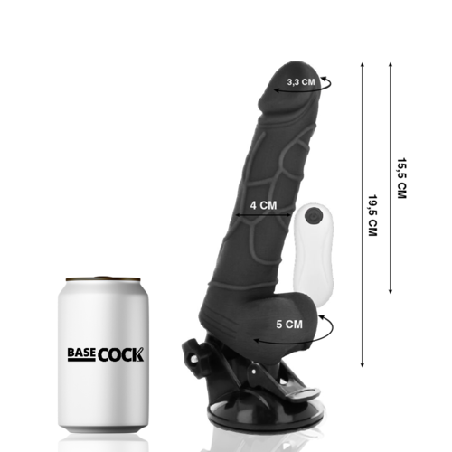 VIBRADOR REALISTICO 9.5 CM -O- 4 CM BASECOCK - CONTROL REMOTO NATURAL CON TESTICULOS 1