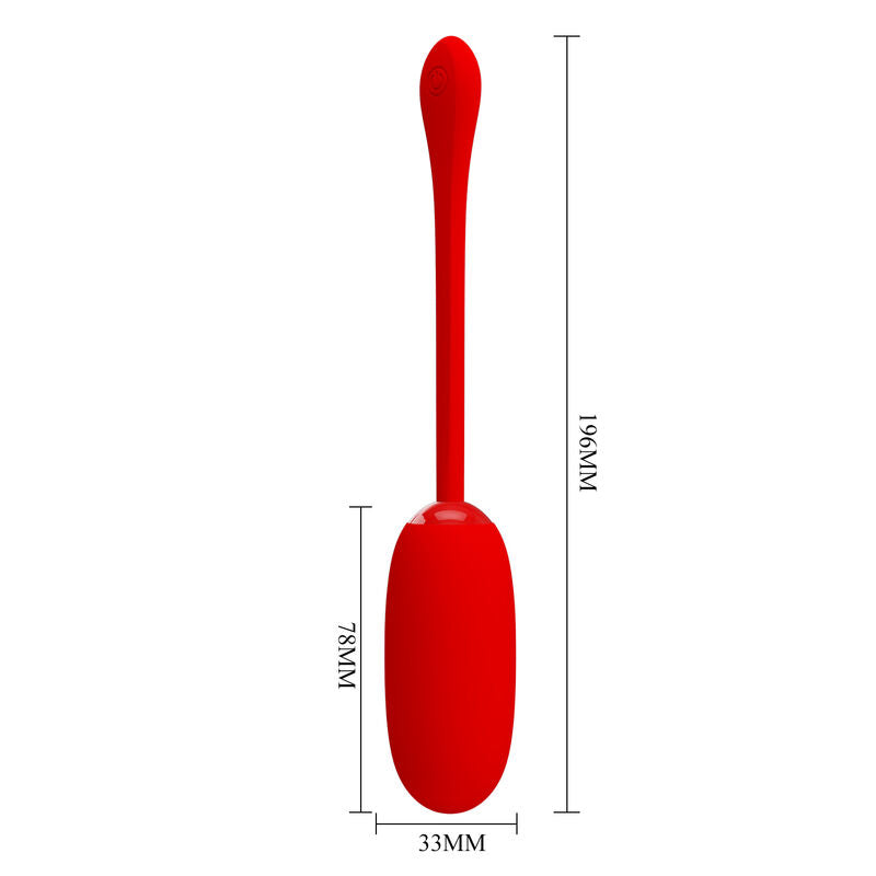 HUEVO VIBRADOR PRETTY LOVE - JULIUS IMPERMEBLE & RECARGABLE ROJO