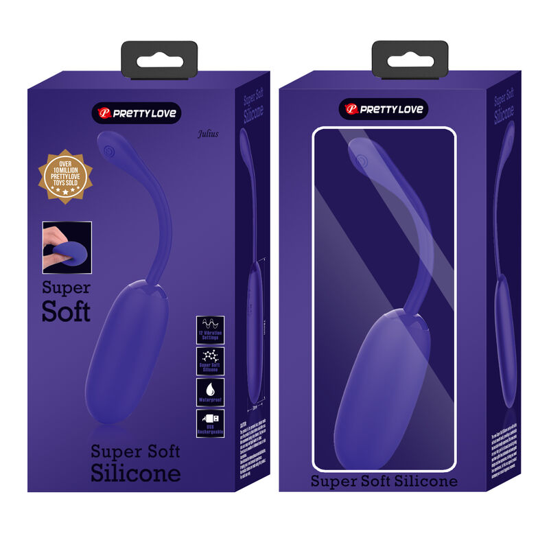 HUEVO VIBRADOR PRETTY LOVE - JULIUS IMPERMEBLE & RECARGABLE LILA