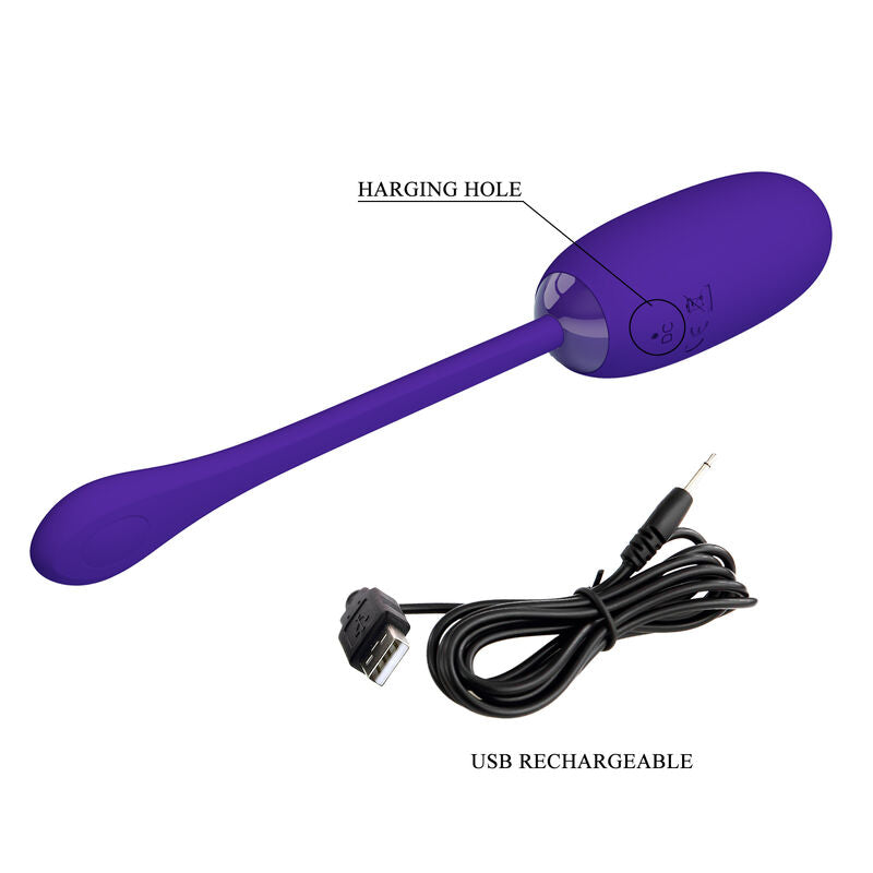 HUEVO VIBRADOR PRETTY LOVE - JULIUS IMPERMEBLE & RECARGABLE LILA