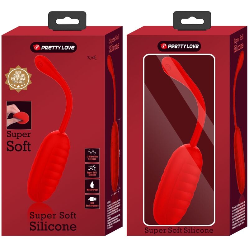 HUEVO VIBRADOR PRETTY LOVE - KIRK RECARGABLE ROJO