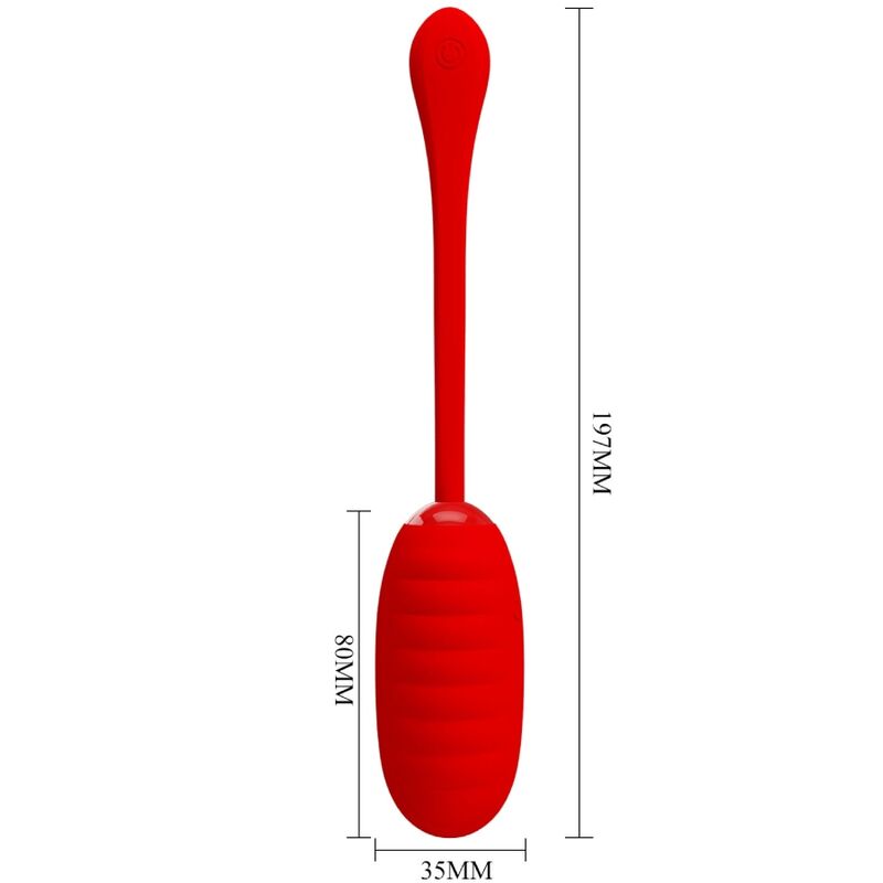 HUEVO VIBRADOR PRETTY LOVE - KIRK RECARGABLE ROJO