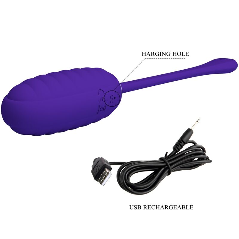 HUEVO VIBRADOR PRETTY LOVE - KIRK  RECARGABLE LILA