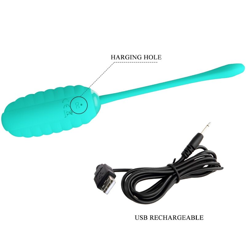 HUEVO VIBRADOR PRETTY LOVE - KIRK RECARGABLE VERDE AGUA