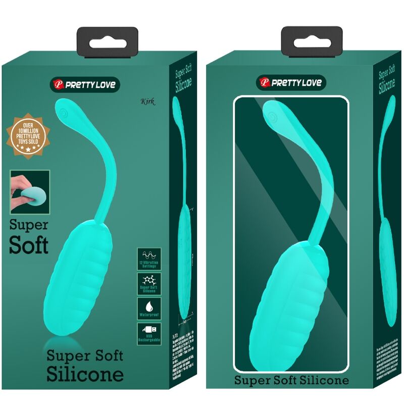 HUEVO VIBRADOR PRETTY LOVE - KIRK RECARGABLE VERDE AGUA