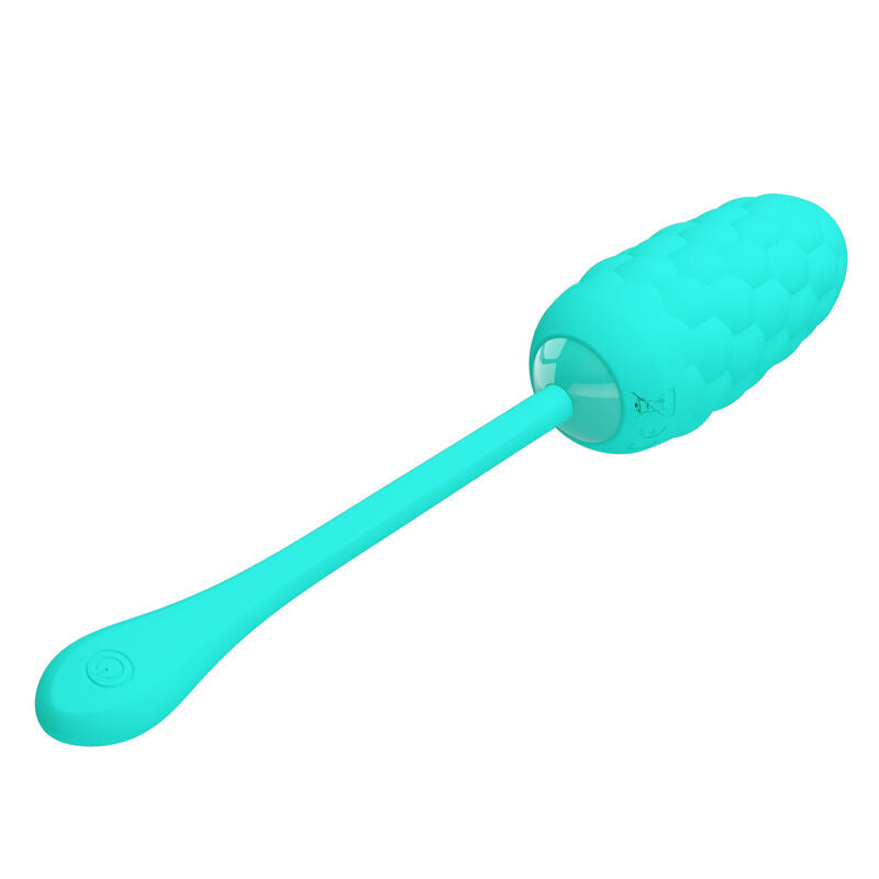 HUEVO VIBRADOR PRETTY LOVE - CON TEXTURA MARINA RECARGABLE VERDE AGUA