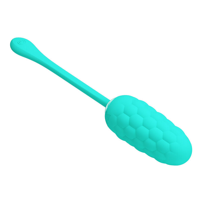 HUEVO VIBRADOR PRETTY LOVE - CON TEXTURA MARINA RECARGABLE VERDE AGUA