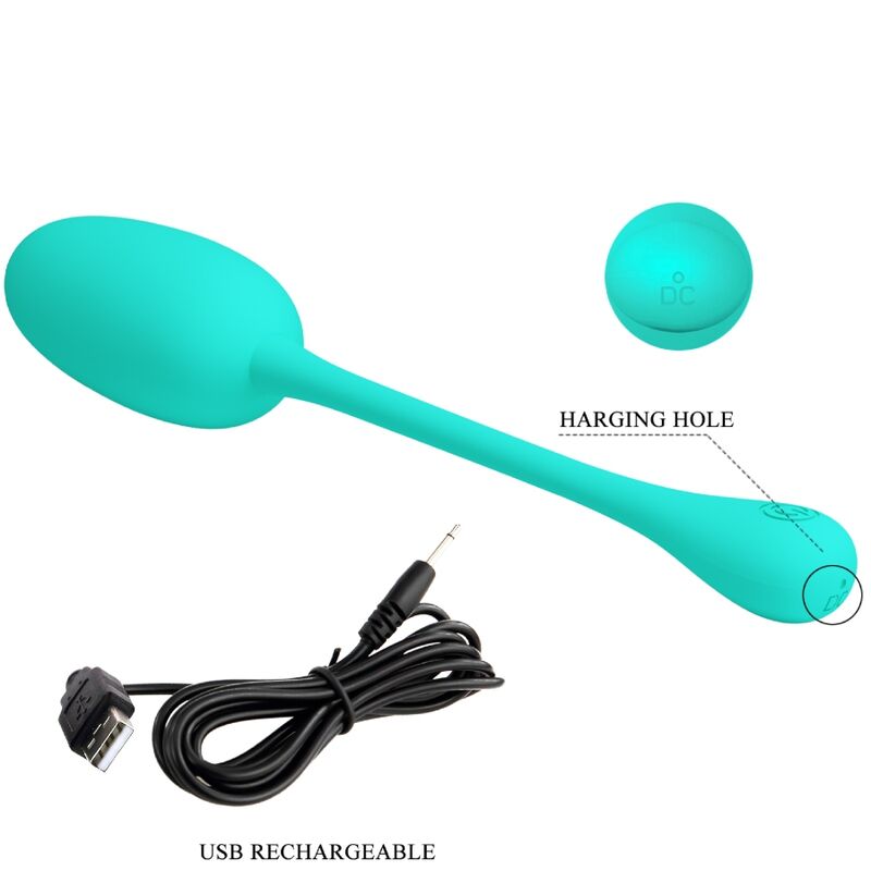 HUEVO VIBRADOR PRETTY LOVE - KNUCKER RECARGABLE VERDE AGUA