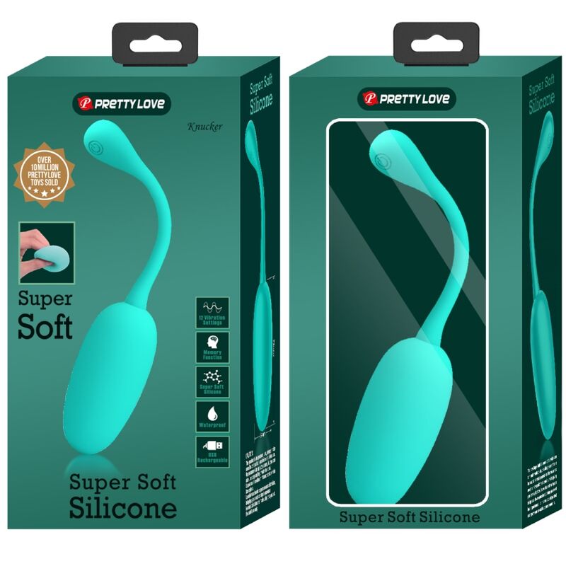 HUEVO VIBRADOR PRETTY LOVE - KNUCKER RECARGABLE VERDE AGUA