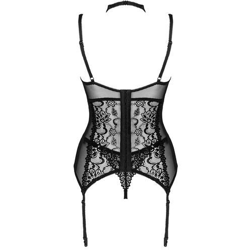 CORSET + PANTY LIVCO CORSETTI FASHION - GIELLANDRA FOR THE SENSES COLLECTION NEGRO